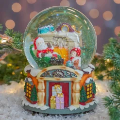 Snowglobe Santa In A Chair 14 Cm