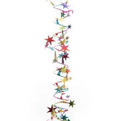 Spiral Garland With Stars Rainbow/multi 750cm Laser