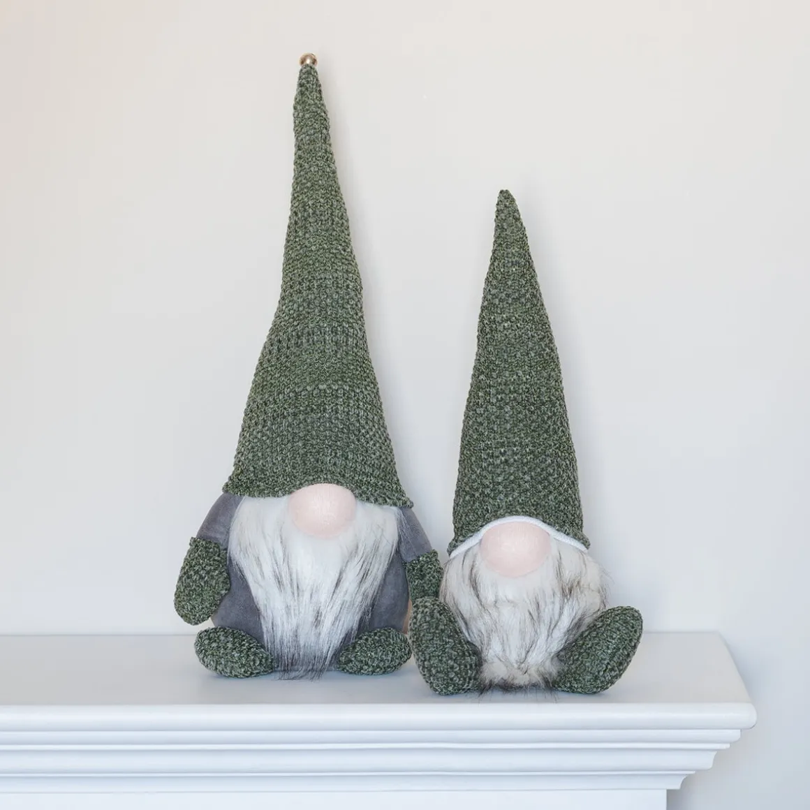 Standing Gnome | Green | Fabric | 42 Cm