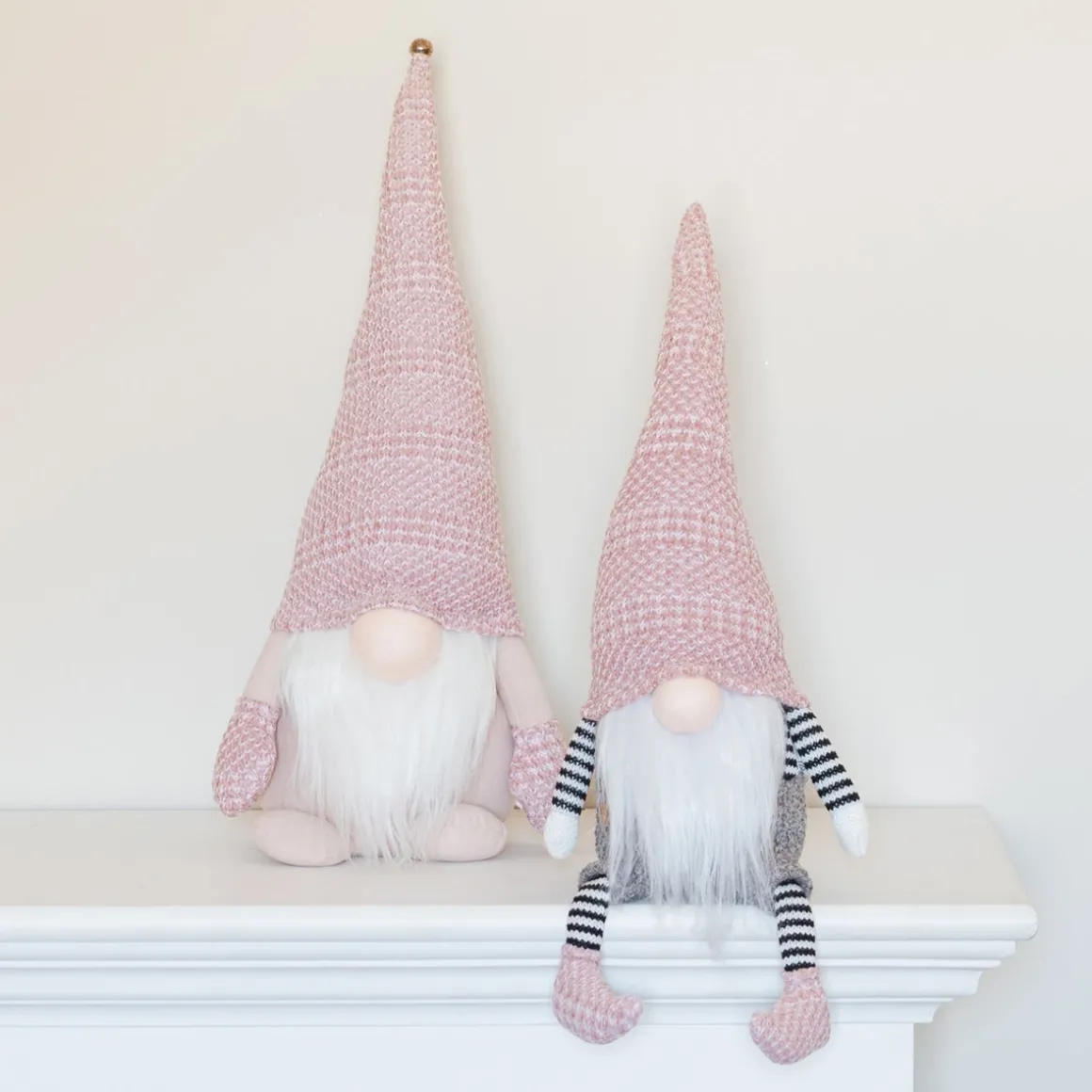 Standing Gnome | Pink | Fabric | 42 Cm