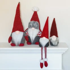 Standing Gnome | Red | Fabric | 42 Cm