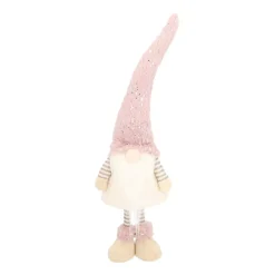 Standing Gnome 52cm Pink/silver