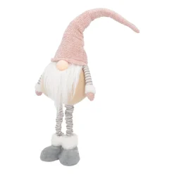Standing Gnome With Telescopic Legs 65/85cm Pink