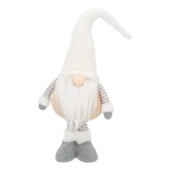 Standing Gnome With Telescopic Legs 65/85cm Cream