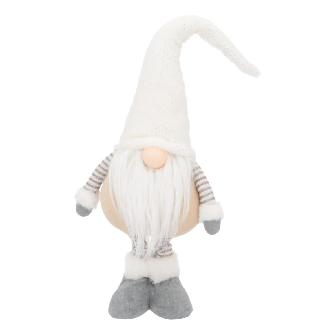 Standing Gnome With Telescopic Legs 65/85cm Cream
