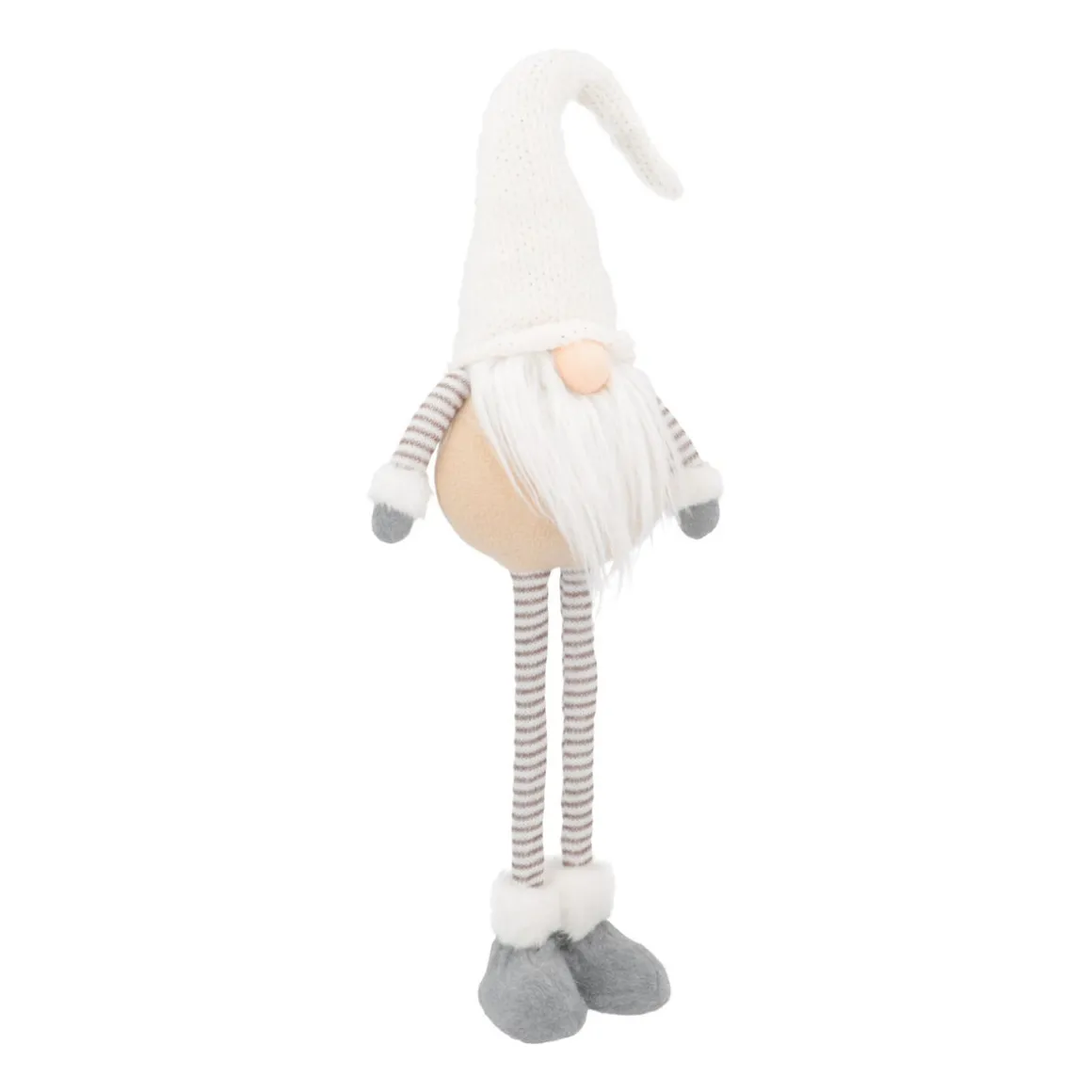 Standing Gnome With Telescopic Legs 65/85cm Cream