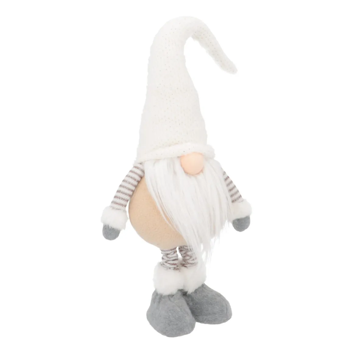 Standing Gnome With Telescopic Legs 65/85cm Cream