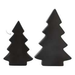 Standing Porcelain Christmas Tree | 16.5 Cm | Matte Black