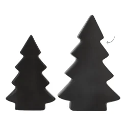 Standing Porcelain Christmas Tree | 20 Cm | Matte Black