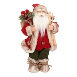 Standing Santa Claus | Bordeaux-green | 30cm/12in | Cloth