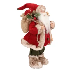 Standing Santa Claus | Bordeaux-green | 30cm/12in | Cloth