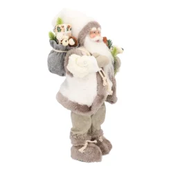 Standing Santa Claus | White-grey | 30cm/12in | Cloth