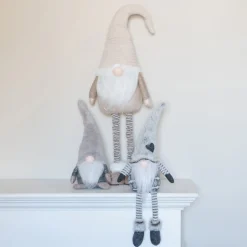 Stylish Beige Gnome With Extendable Legs