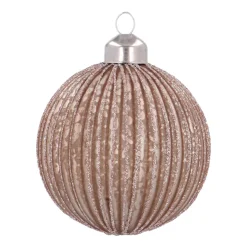 Stylish Champagne Christmas Bauble With Depth