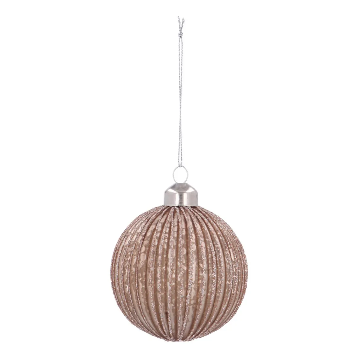 Stylish Champagne Christmas Bauble With Depth