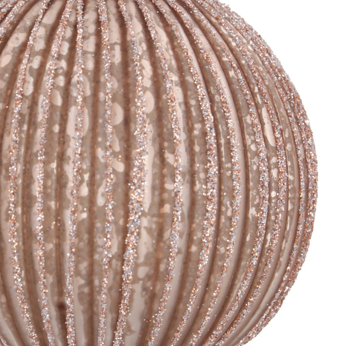 Stylish Champagne Christmas Bauble With Depth