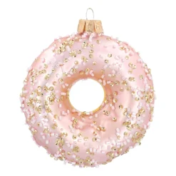 Stylish Donut Ornament With Gold Beads