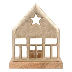 Stylish Gold House With Tealight Holder
