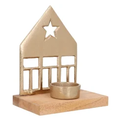 Stylish Gold House With Tealight Holder
