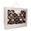 Stylish Hazel Brown Bauble Set 44 Pieces In A Handy Box