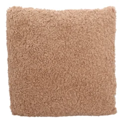 Stylish Sand-colored Teddy Throw Pillow