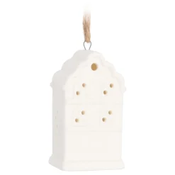 Stylish White Canal House Christmas Ornament