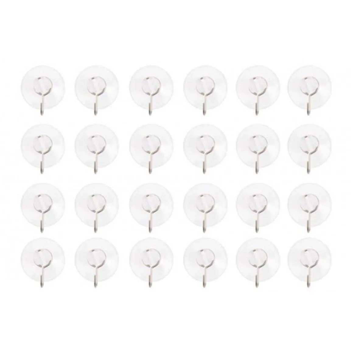 Suction Cups With Hooks 2cm 24 Pieces