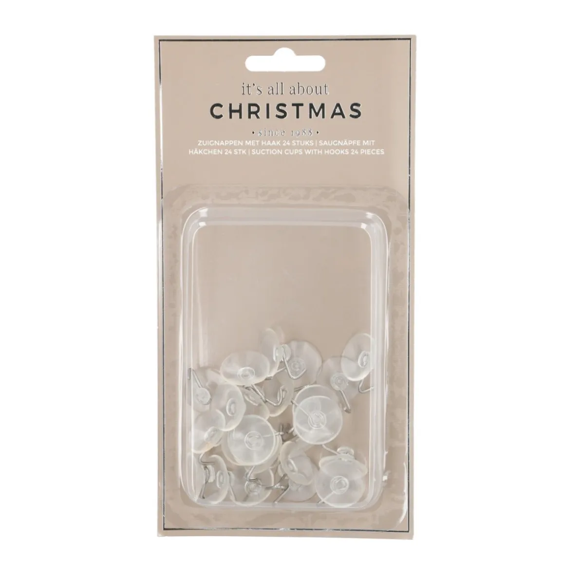Suction Cups With Hooks 2cm 24 Pieces