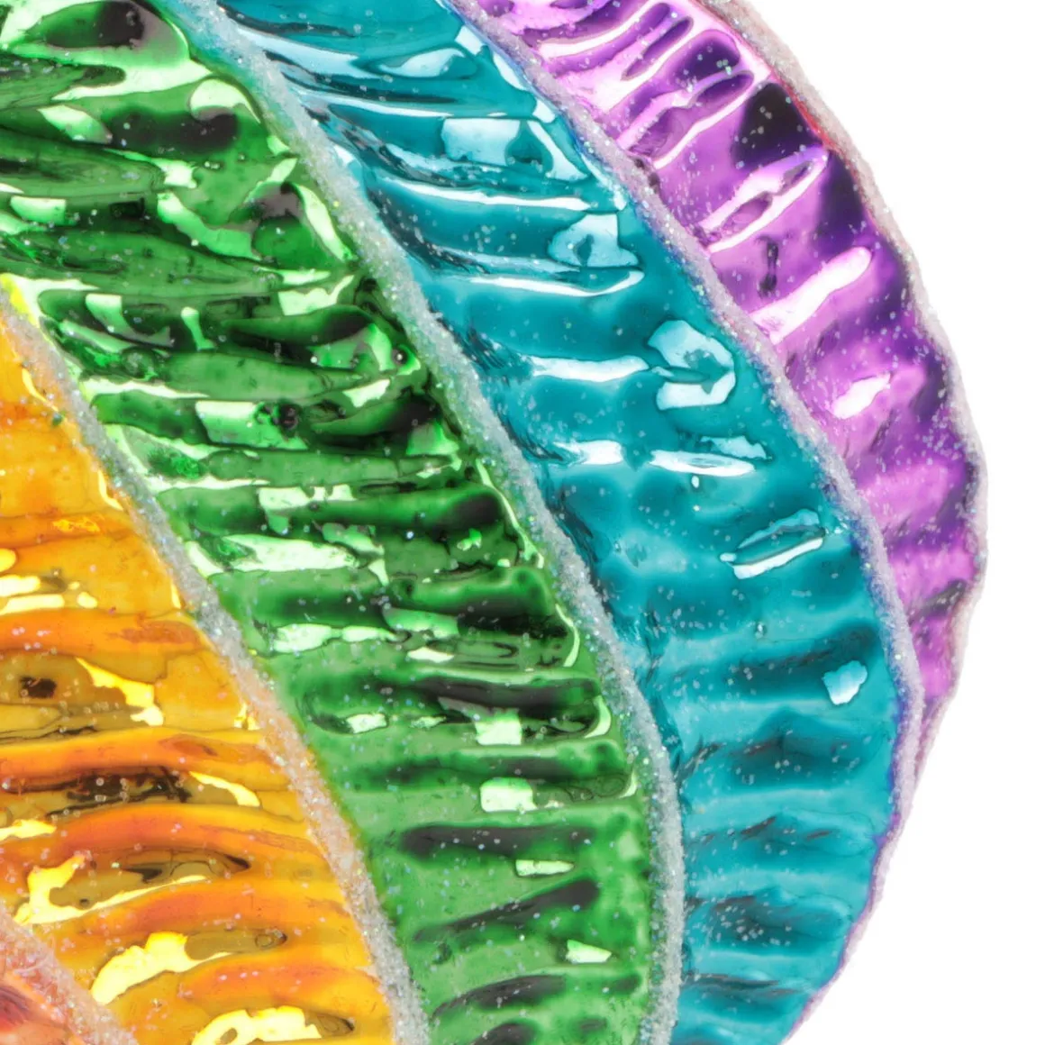 Swirl Luxury Christmas Bauble | Glass | Multi | 8cm