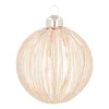 Taupe Christmas Bauble With Refined Relief