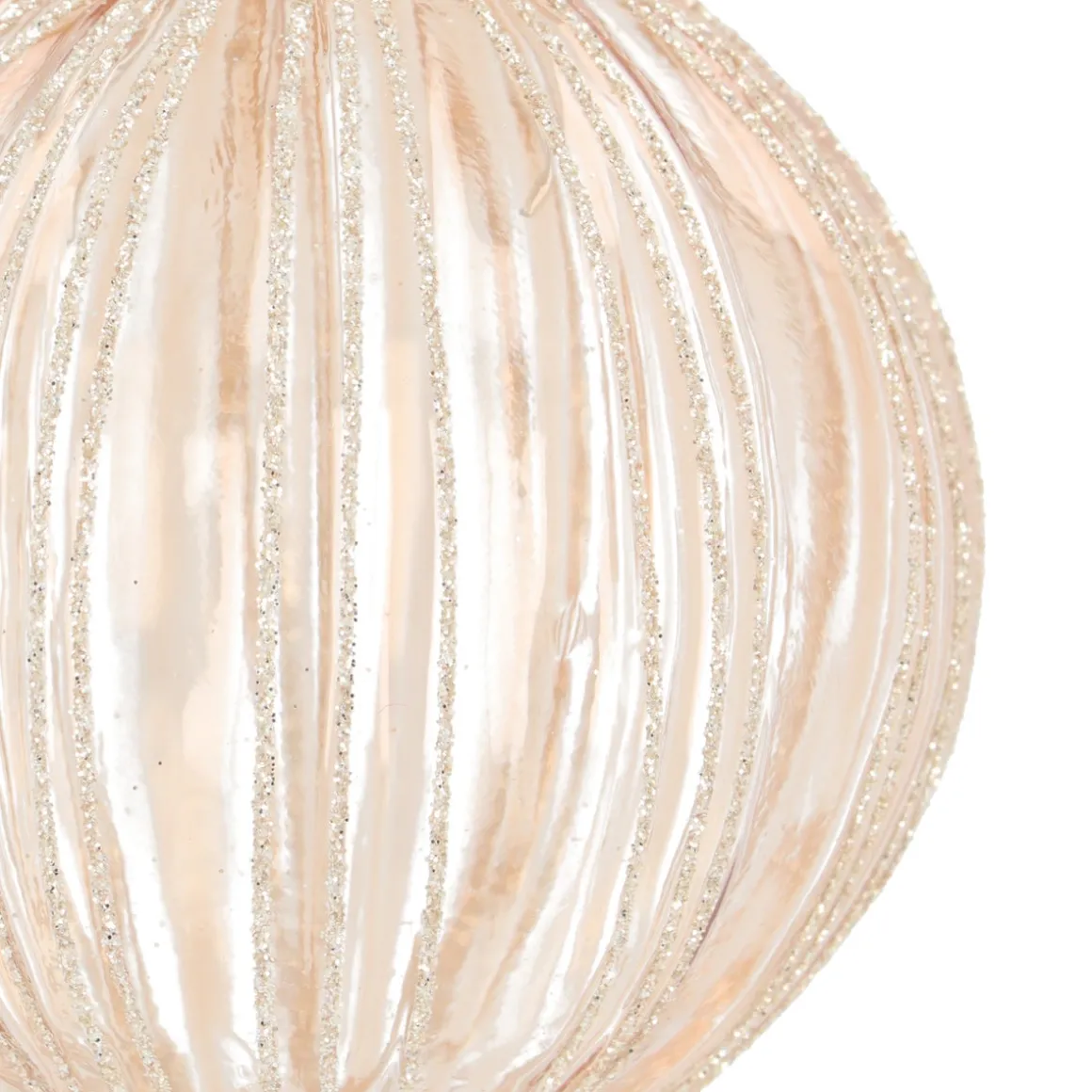 Taupe Christmas Bauble With Refined Relief