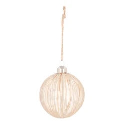 Taupe Christmas Bauble With Refined Relief