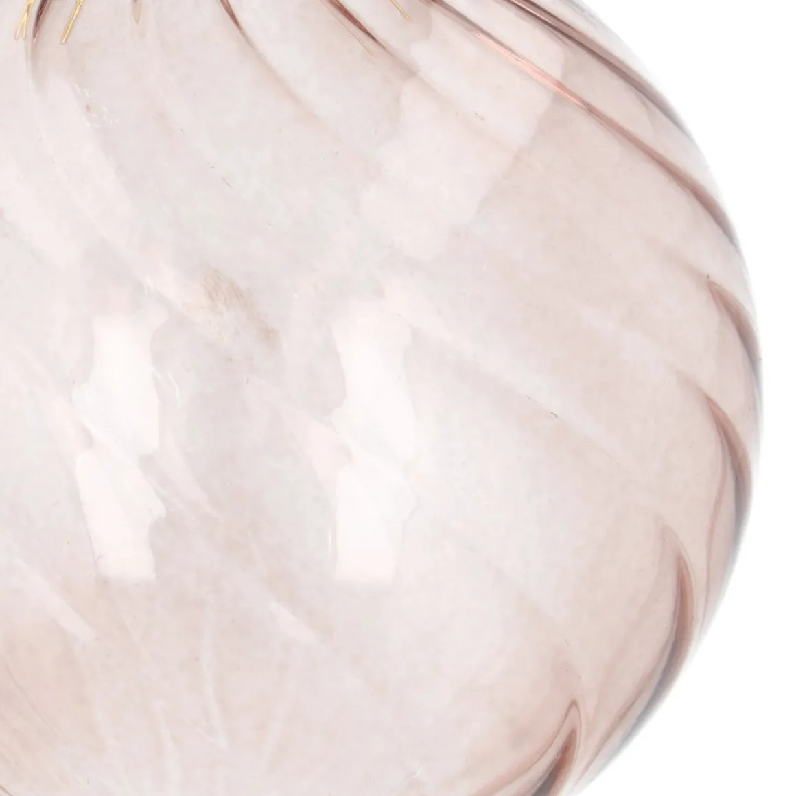 Taupe Christmas Bauble With Elegant Swirls