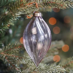 Taupe Christmas Icicle With Elegant Swirls