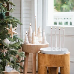 Taupe Dinner Candles Straight (set Of 4)