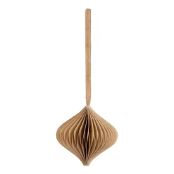 Taupe Paper Christmas Ornament 8 Cm