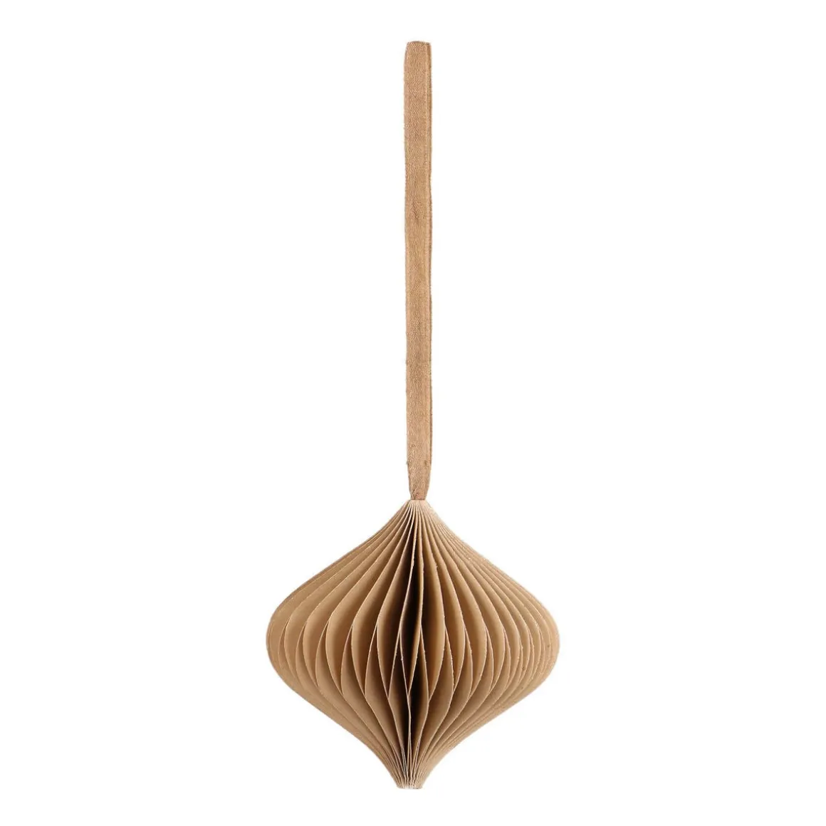 Taupe Paper Christmas Ornament 8 Cm
