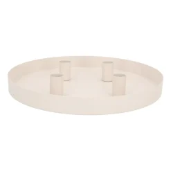 Taupe Tray With Magnetic Candle Holders