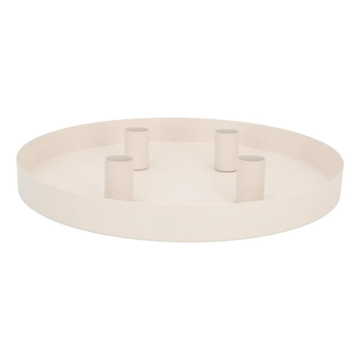 Taupe Tray With Magnetic Candle Holders