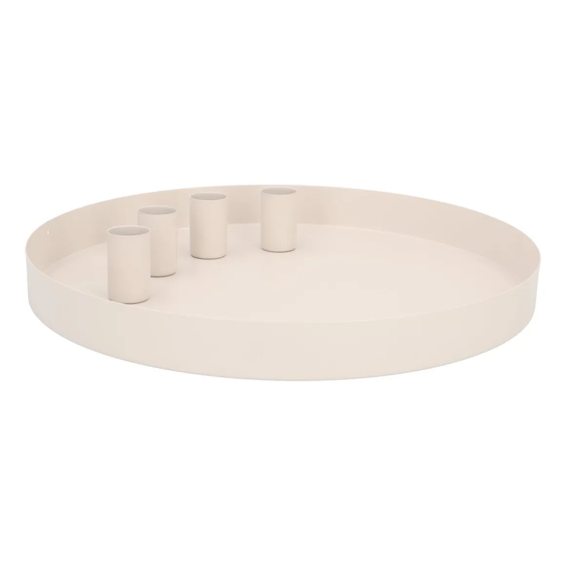 Taupe Tray With Magnetic Candle Holders