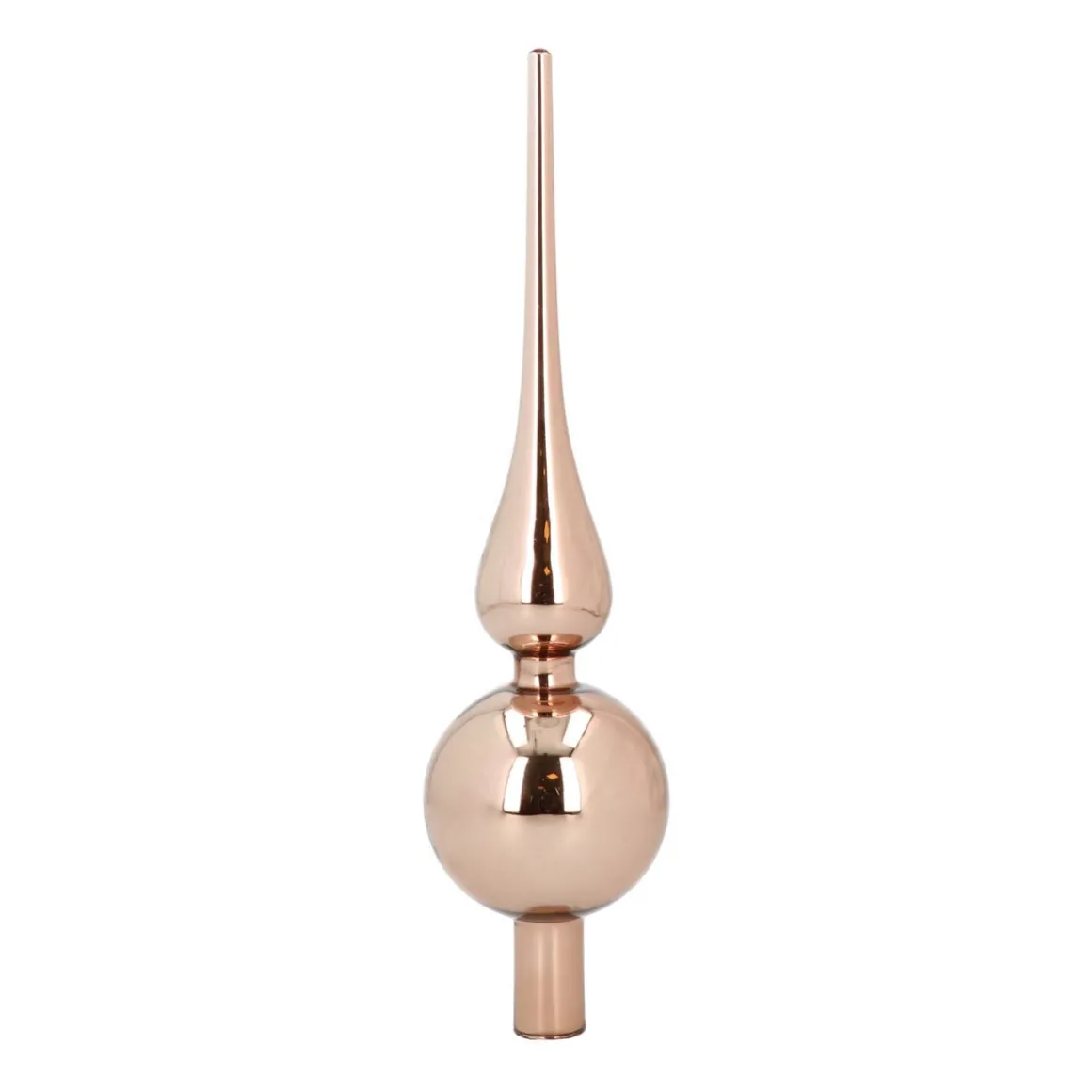 Taupe Tree Topper | Shiny | Glass | 27 Cm