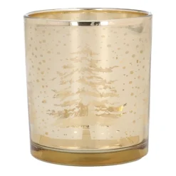 Tealight Holder Tree Design 8 Cm Gold
