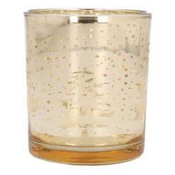 Tealight Holder Tree Design 10 Cm Gold