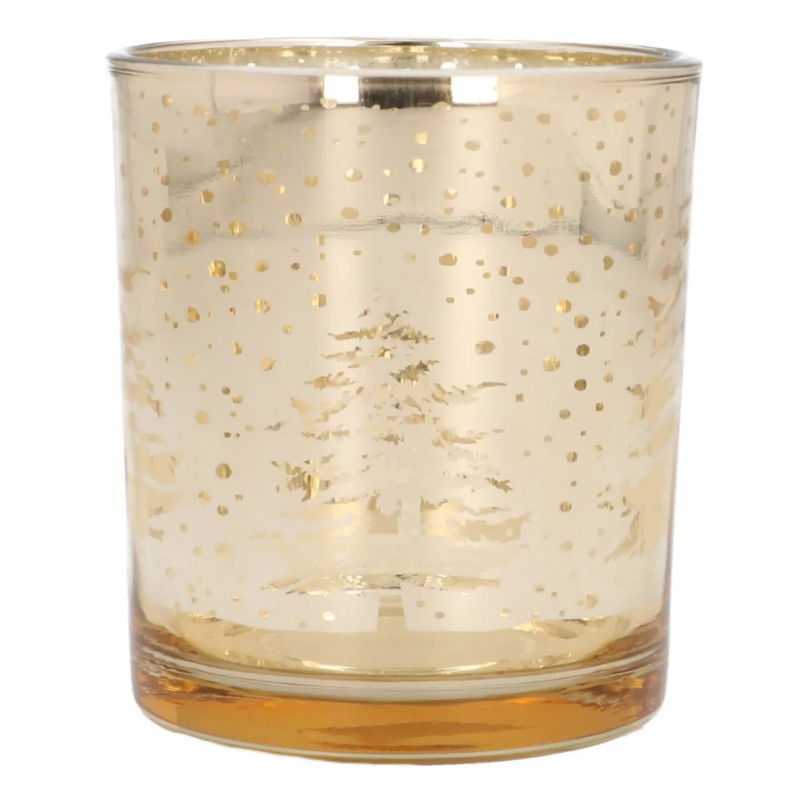 Tealight Holder Tree Design 10 Cm Gold