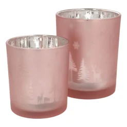 Tealight Lo 12.5cm Pink