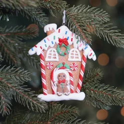 Traditional Colored Gingerbread House Ornament