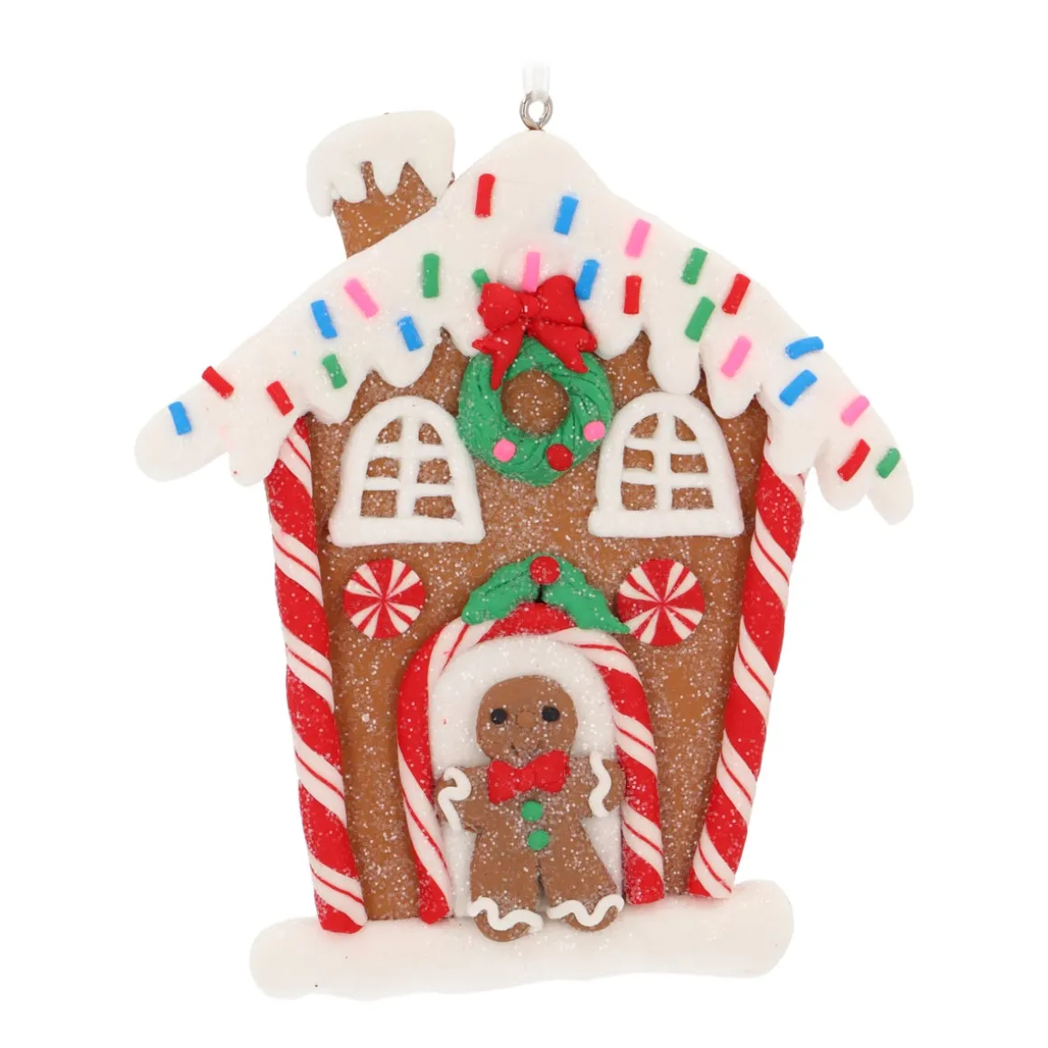 Traditional Colored Gingerbread House Ornament