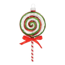 Traditional Lolly Christmas Ornament | Glass | 14 Cm