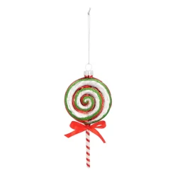 Traditional Lolly Christmas Ornament | Glass | 14 Cm