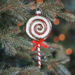 Traditional Lolly Christmas Ornament | Glass | 14 Cm